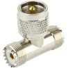 CONECTOR PL-259 MACHO/2 HEMBRAS