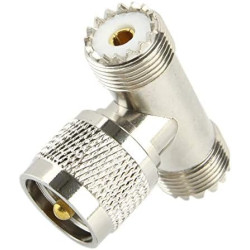 CONECTOR PL-259 MACHO/2 HEMBRAS