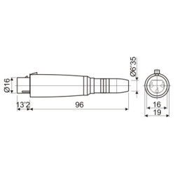 ADAPTADOR 6 4 HEMBRA MONO A 3P MICRO HEMBRA