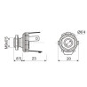 CONECTOR JACK 6 5 CHASIS HEMBRA STEREO  METALICO