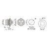 CONECTOR  EMISORA 5 PINES CHASIS