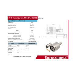 CONECTOR TNC MACHO CRIMPAR RG58