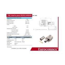 CONECTOR TNC MACHO GRIMPAR RG59