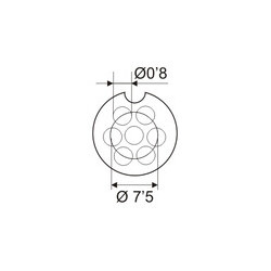 CONECTOR MICRO AEREO 7P HEMBRA