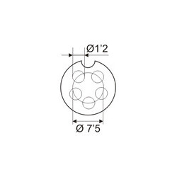 CONECTOR MICRO MACHO 5P AEREO