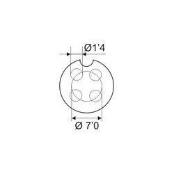 CONECTOR MICRO MACHO AEREO 4 PIN