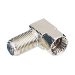 CONECTOR *F* MACHO-HEMBRA ACODADO 90º