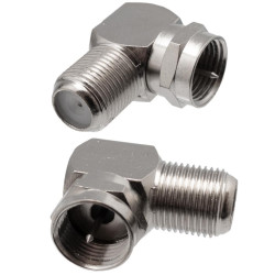 CONECTOR *F* MACHO-HEMBRA ACODADO 90º