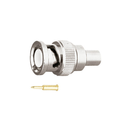 CONECTOR BNC MACHO CRIMPAR RG-58 PIN ORO