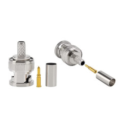 CONECTOR BNC MACHO CRIMPAR RG-58 PIN ORO