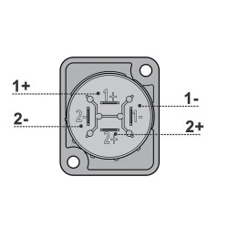 CONECTOR SPEAKON CHASIS 4 PINES NEUTRIK NL4MPXX