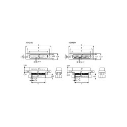 CONECTOR SUB-D HEMBRA 9P C/PLANO