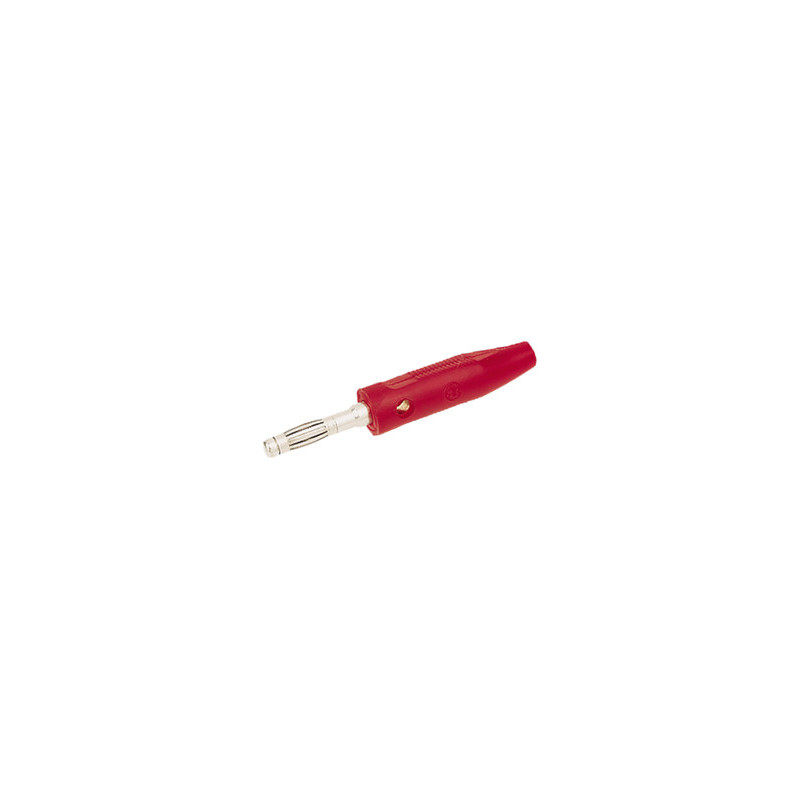 BANANA MACHO Ø4mm FUNDA ROJA BANANA MACHO Ø4mm FUNDA ROJA