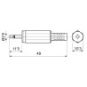 CONECTOR JACK 2 5MM MACHO STEREO