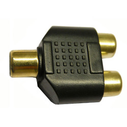ADAPTADOR RCA HEMBRA - 2 RCA HEMBRA