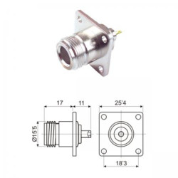 ADAPTADOR N HEMBRA CHASIS UG-58A/U