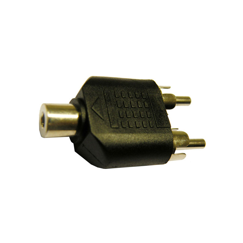 ADAPTADOR JACK 3 5 mm HEMBRA - 2 RCA MACHO ADAPTADOR JACK 3 5 mm HEMBRA - 2 RCA MACHO