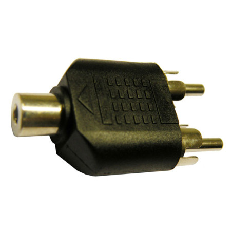 ADAPTADOR JACK 3 5 mm HEMBRA - 2 RCA MACHO