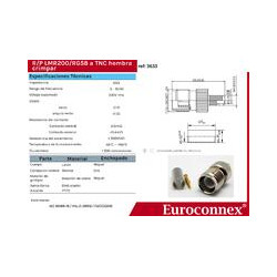 CONECTOR TNC-RP HEMBRA RG-58 