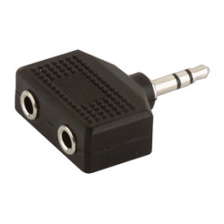 ADAPTADOR 3 5 MACHO 2 X 3 5 HEMBRA STEREO