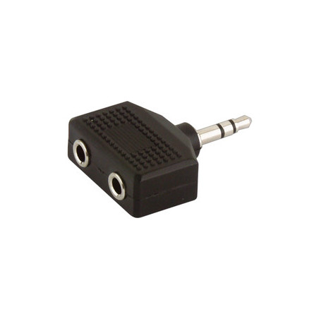 ADAPTADOR 3 5 MACHO 2 X 3 5 HEMBRA STEREO