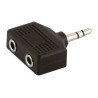 ADAPTADOR 3 5 MACHO 2 X 3 5 HEMBRA STEREO