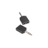 ADAPTADOR 3 5 MACHO 2 X 3 5 HEMBRA STEREO