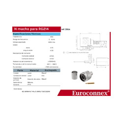 CONECTOR N MACHO CRIPAR RG214U
