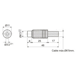 CONECTOR RCA HEMBRA METALICO