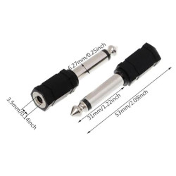 ADAPTADOR JACK 6 4 ST MACHO A JACK 3 5 HEMBRA
