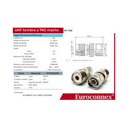 ADAPTADOR HEMBRA PL  UHF - MACHO TNC