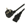 CABLE SCHUKO MACHO - IEC13 HEMBRA 1 80M  HOMOLOGAD