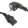 CABLE SCHUKO MACHO - IEC13 HEMBRA 1 80M  HOMOLOGAD