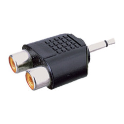 ADAPTADOR 2 RCA HEMBRA JACK 3 5MM STEREO