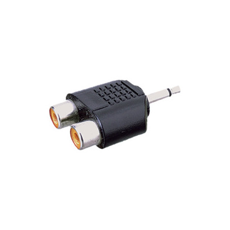 ADAPTADOR 2 RCA HEMBRA JACK 3 5MM STEREO