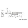 CONECTOR RCA MACHO METALICO DORADO LINEA ROJA