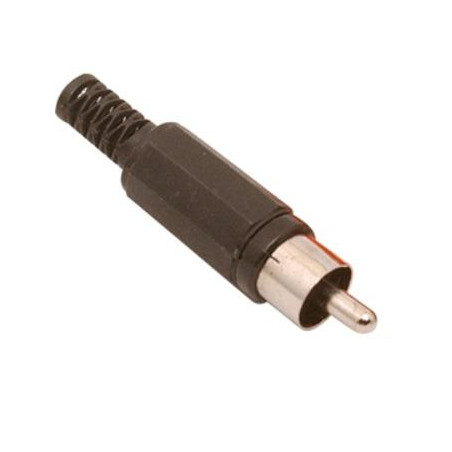 CONECTOR RCA MACHO PLASTICO RG58 NEGRO