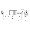 CONECTOR RCA MACHO PLASTICO RG58 NEGRO
