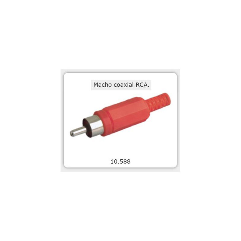 CONECTOR RCA MACHO PLASTICO RG58 ROJO CONECTOR RCA MACHO PLASTICO RG58 ROJO