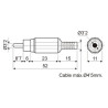 CONECTOR RCA MACHO PLASTICO RG58 ROJO