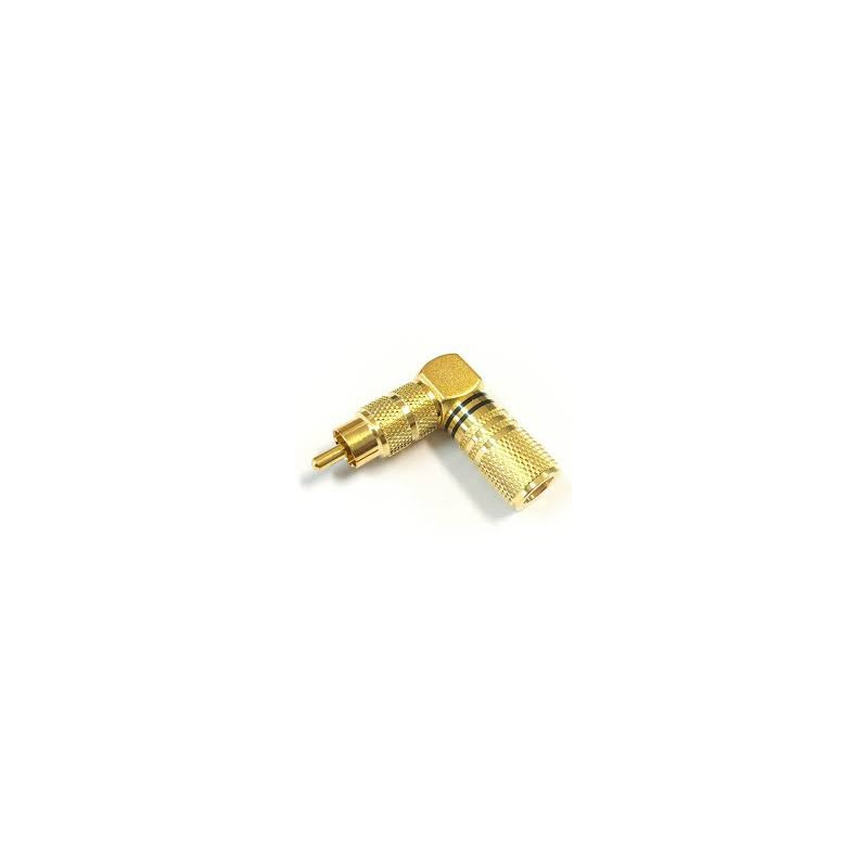 CONECTOR RCA MACHO ACODADO METALICO