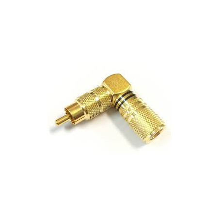 CONECTOR RCA MACHO ACODADO METALICO