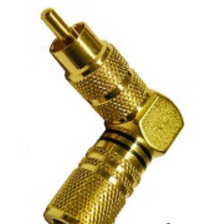 CONECTOR RCA MACHO ACODADO METALICO