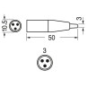 CONECTOR MINI CANON MACHO AEREO