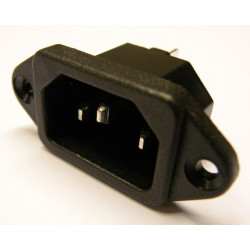 CONECTOR ALIMENTACION CHASIS 3P MACHO 250 V 10A
