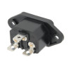CONECTOR ALIMENTACION CHASIS 3P MACHO 250 V 10A
