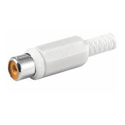 CONECTOR RCA HEMBRA BLANCO