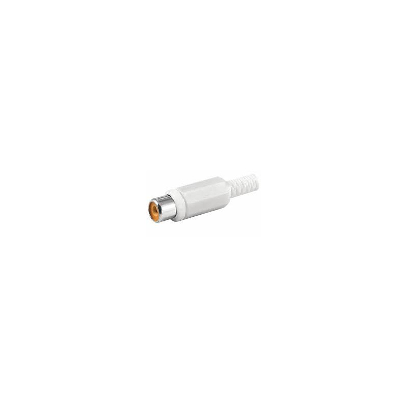 CONECTOR RCA HEMBRA BLANCO CONECTOR RCA HEMBRA BLANCO