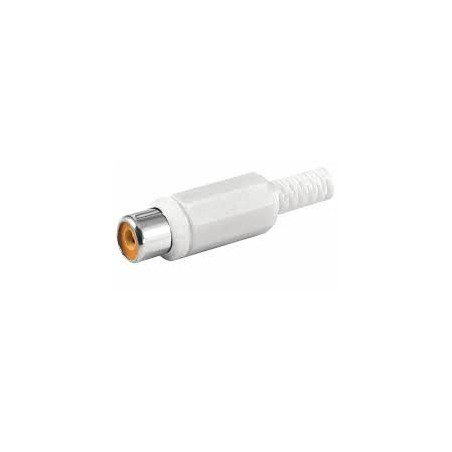 CONECTOR RCA HEMBRA BLANCO