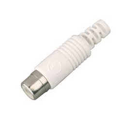 CONECTOR RCA HEMBRA BLANCO